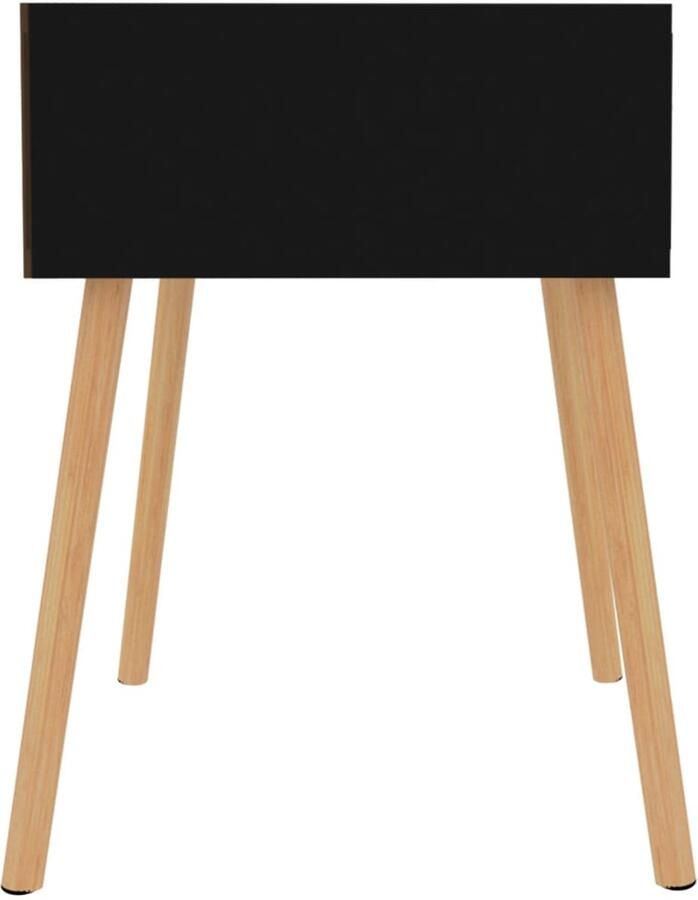 FIONERA Nachtkastje 40x40x56 cm bewerkt hout hoogglans zwart