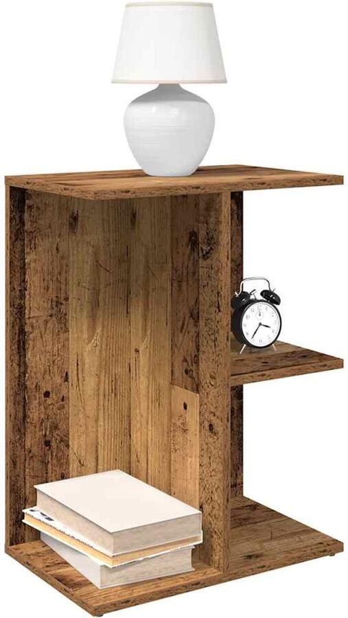 VidaXL Nachtkastjes Set van 2 Oud Hout 46 5x29x61cm Nachtkastjes Houten Nachtkastjes Slaapkamers Meubilair Vintage Nachtkastjes Set