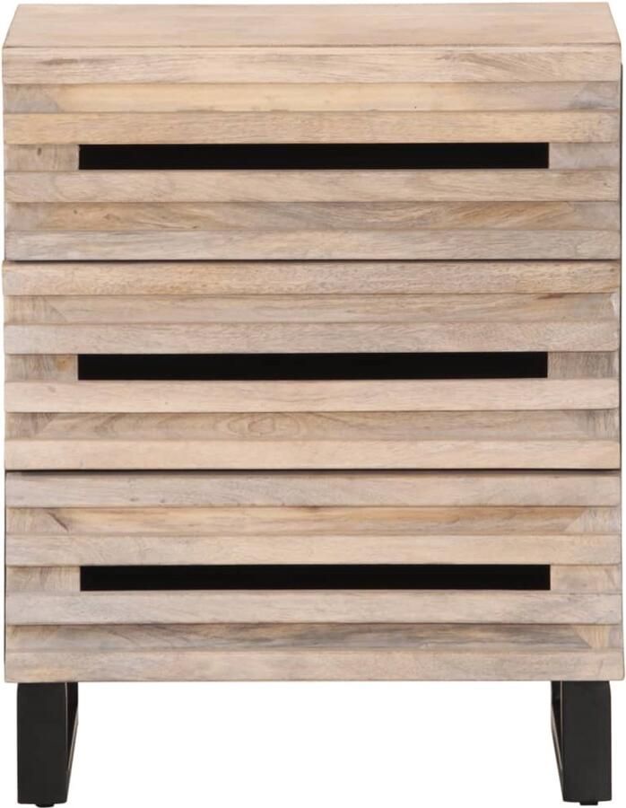 FIONERA Nachtkastje 50x34x62 cm massief mangohout