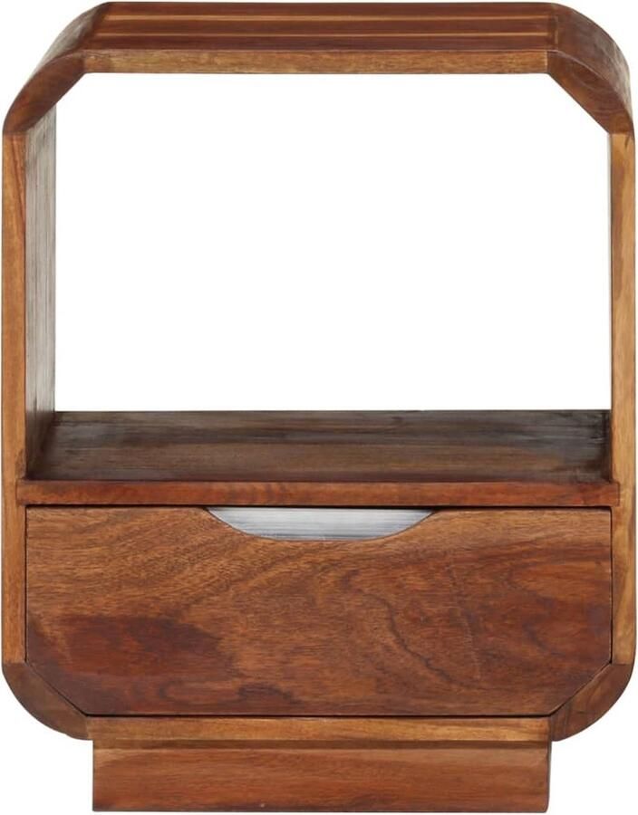 FIONERA Nachtkastje met lade 40x30x50 cm massief sheeshamhout