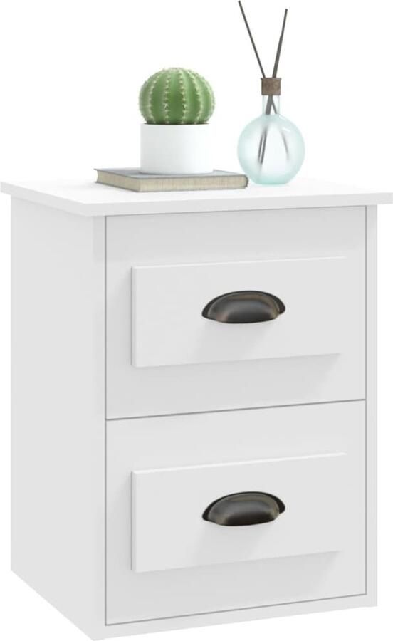 FIONERA Nachtkastje wandgemonteerd 41 5x36x53 cm wit