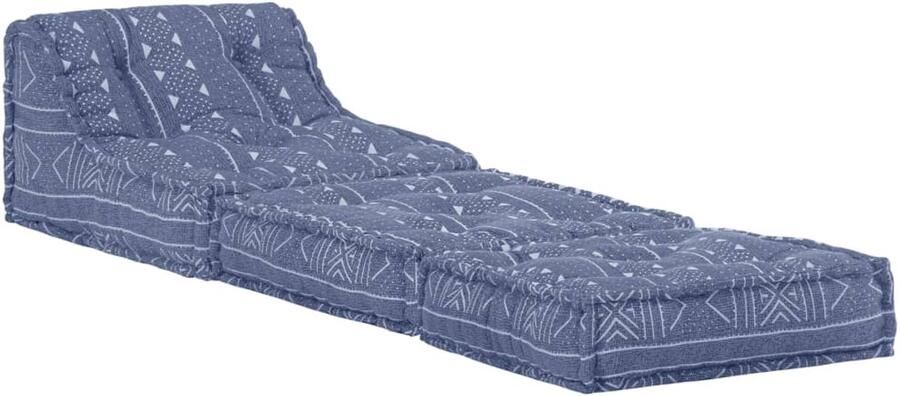 FIONERA Poef modulair stof indigo