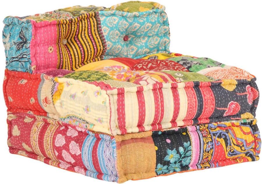 FIONERA Poef modulair stof patchwork