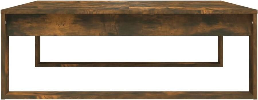 FIONERA Salontafel 100x100x35 cm bewerkt hout gerookt eikenkleurig