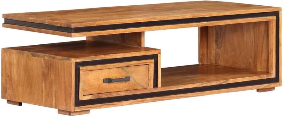 FIONERA Salontafel 100x45x33 cm massief acaciahout