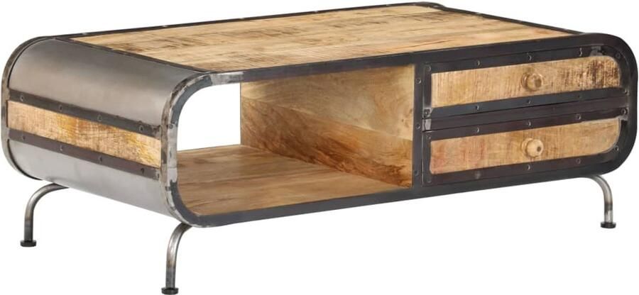 FIONERA Salontafel 100x50x35 cm massief mangohout