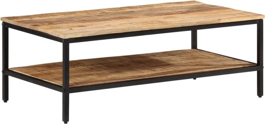 FIONERA Salontafel 100x50x35 cm massief ruw mangohout