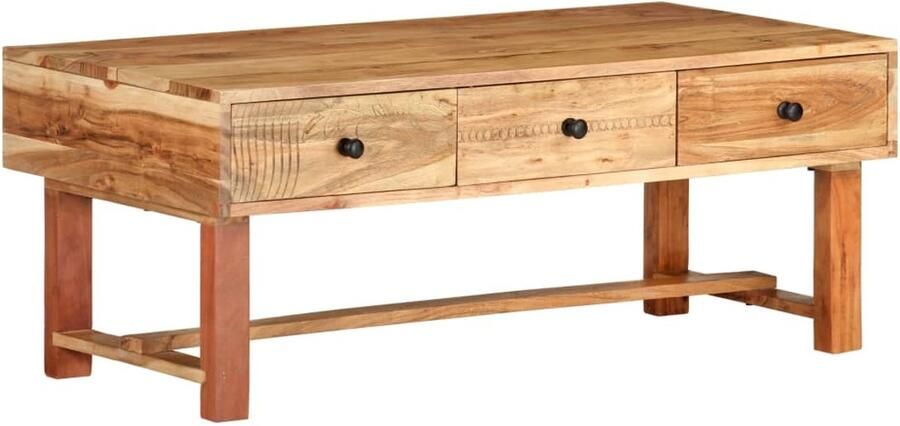 FIONERA Salontafel 100x50x40 cm massief acaciahout
