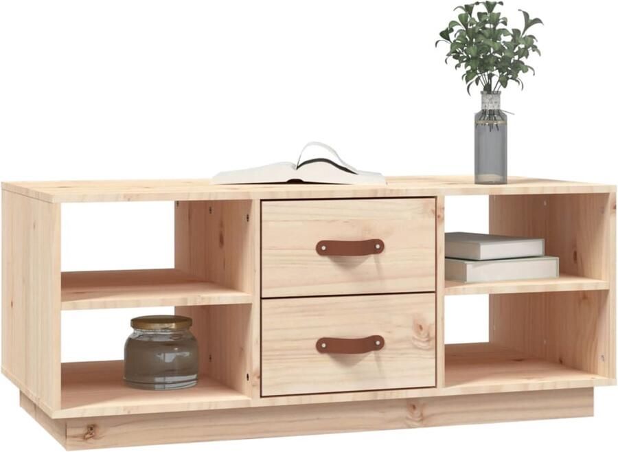 FIONERA Salontafel 100x50x41 cm massief grenenhout