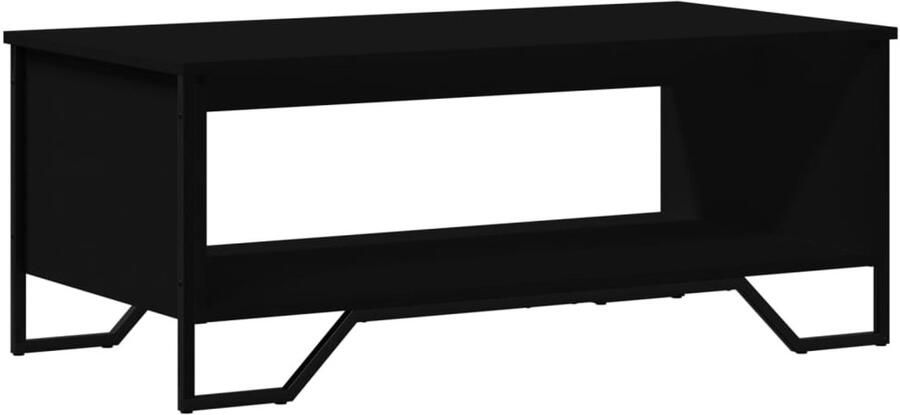 FIONERA Salontafel 100x51x40 cm bewerkt hout zwart