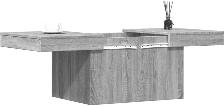 FIONERA Salontafel 100x55x40 cm bewerkt hout grijs sonoma eikenkleurig
