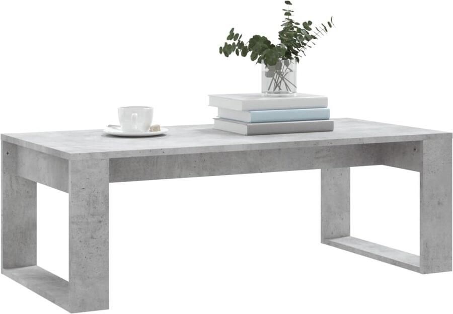 FIONERA Salontafel 102x50x35 cm bewerkt hout betongrijs