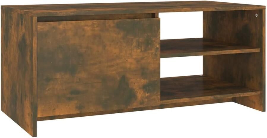FIONERA Salontafel 102x50x45 cm bewerkt hout gerookt eikenkleurig
