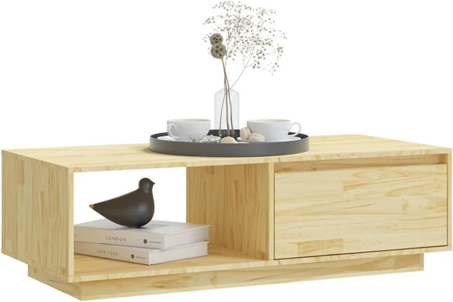 FIONERA Salontafel 110x50x33 5 cm massief vurenhout