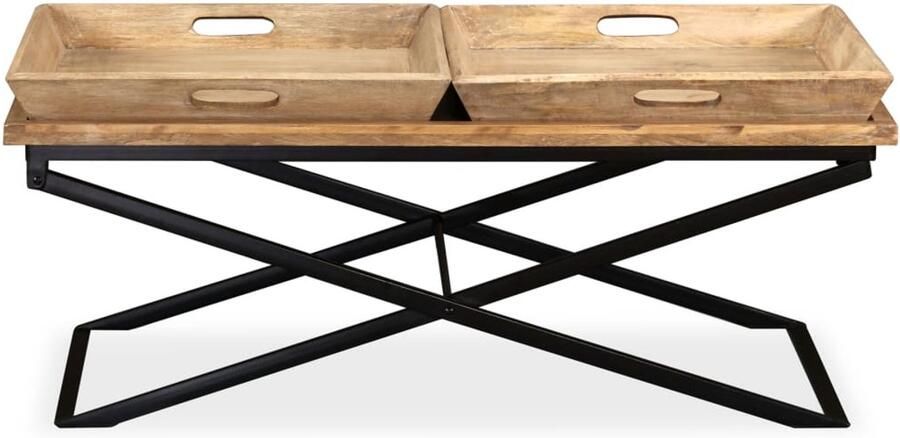 FIONERA Salontafel 110x55x42 cm massief mangohout