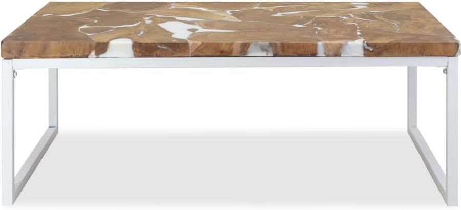 FIONERA Salontafel 110x60x40 cm teakhout en hars