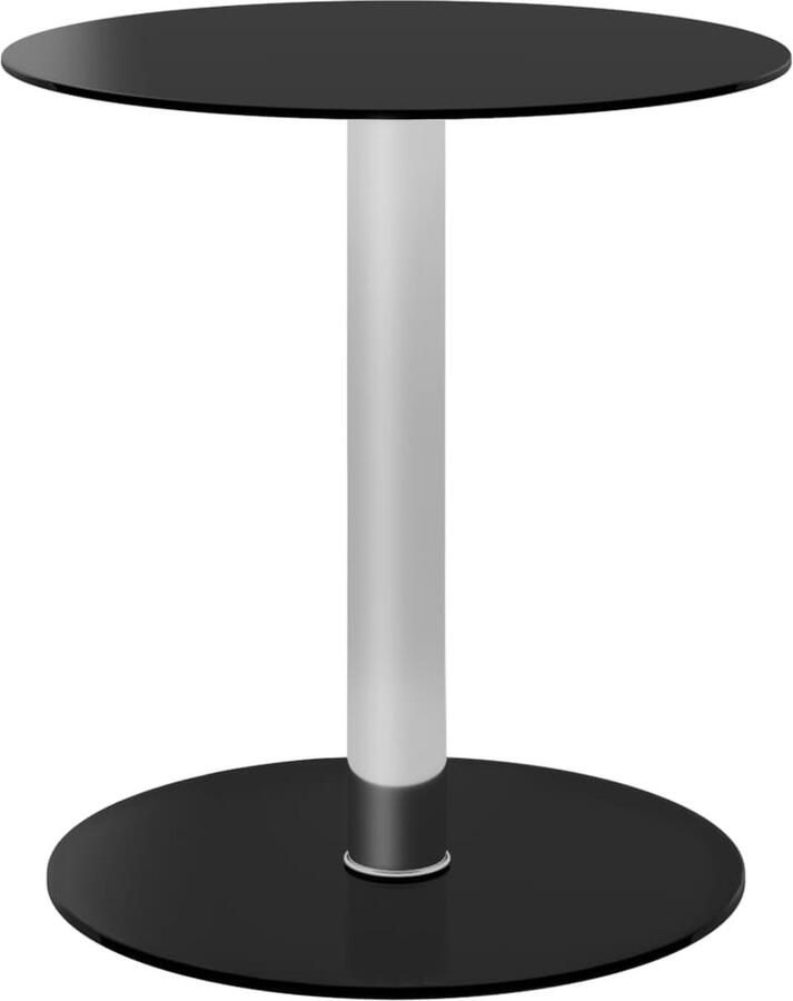 FIONERA Salontafel 40 cm gehard glas zwart