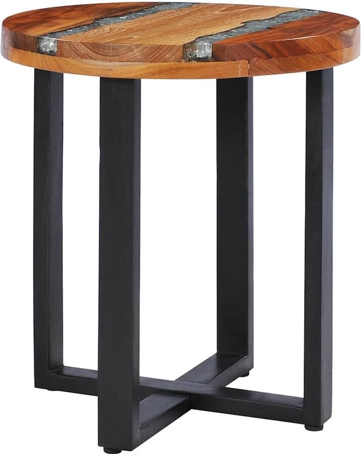 FIONERA Salontafel 40x45 cm massief teakhout en polyresin