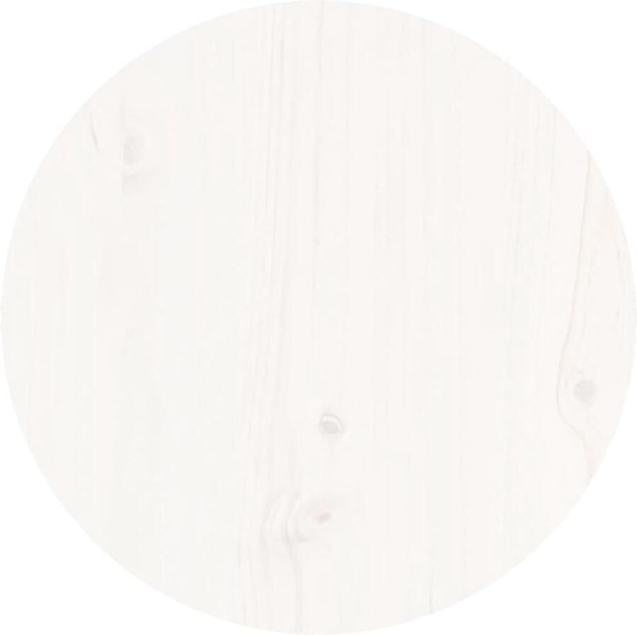 FIONERA Salontafel ? 40x60 cm massief grenenhout wit