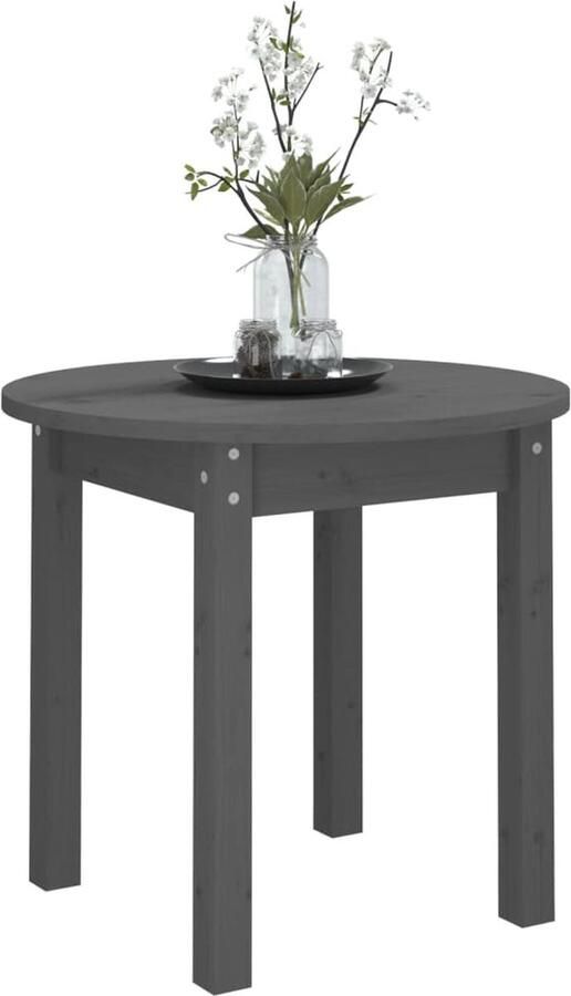 FIONERA Salontafel ? 45x40 cm massief grenenhout grijs