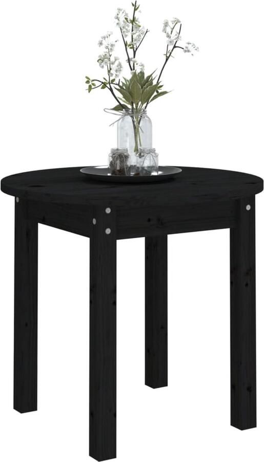 FIONERA Salontafel ? 45x40 cm massief grenenhout zwart