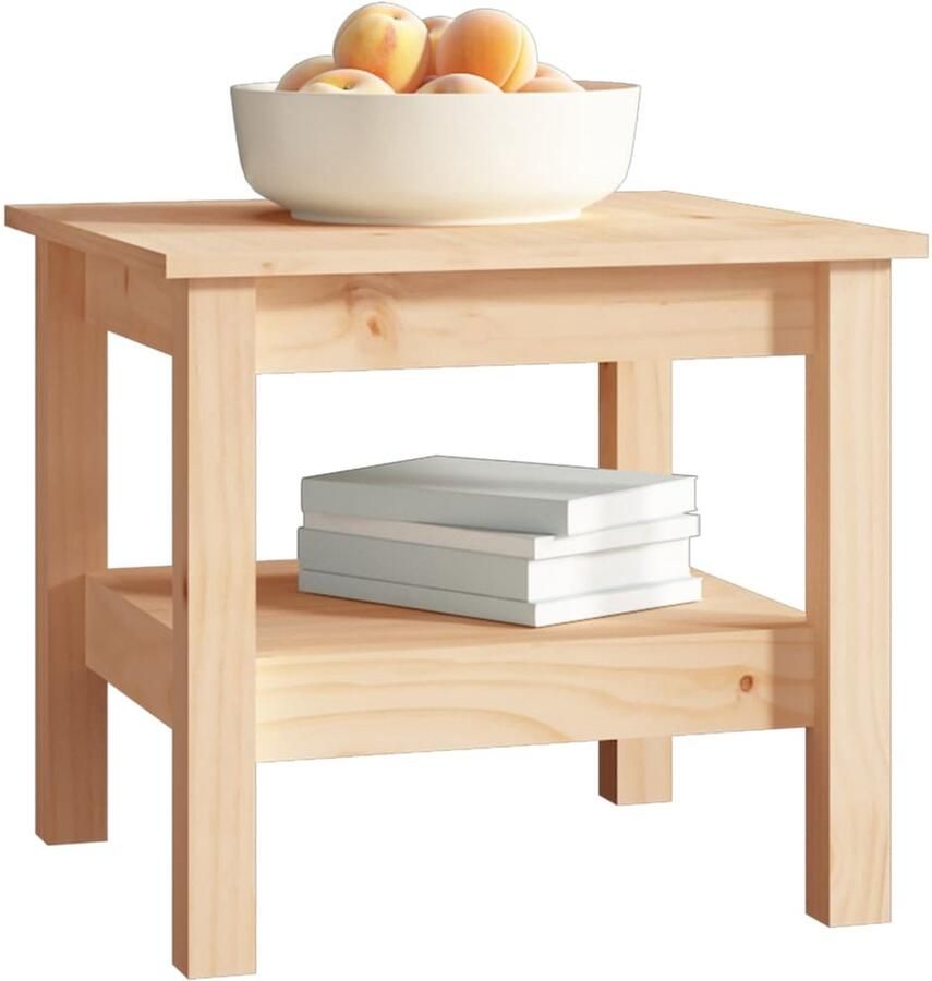 FIONERA Salontafel 45x45x40 cm massief grenenhout