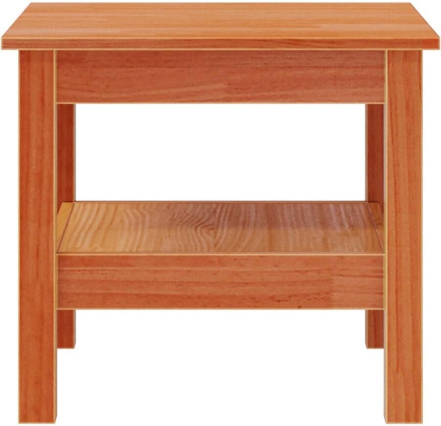 FIONERA Salontafel 45x45x40 cm massief grenenhout wasbruin