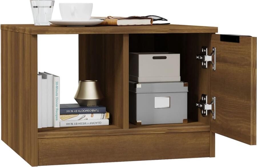 FIONERA Salontafel 50x50x36 cm bewerkt hout bruin eikenkleur