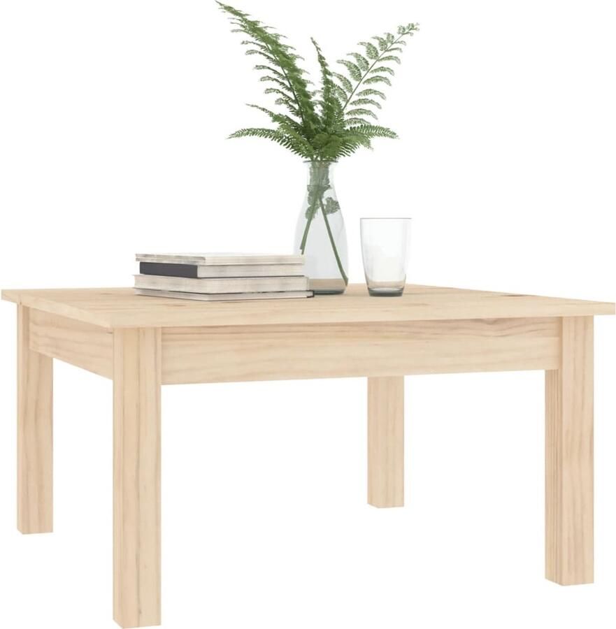 FIONERA Salontafel 55x55x30 cm massief grenenhout