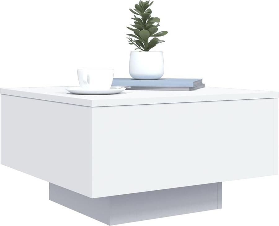 FIONERA Salontafel 55x55x31 cm bewerkt hout wit