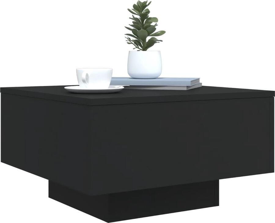 FIONERA Salontafel 55x55x31 cm bewerkt hout zwart