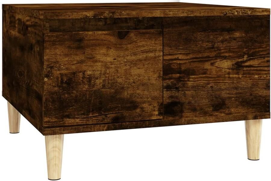 FIONERA Salontafel 55x55x36 5 cm bewerkt hout gerookt eikenkleurig