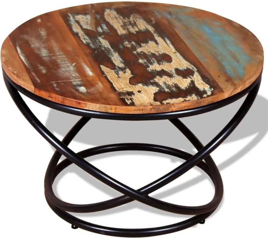 FIONERA Salontafel 60x60x40 cm massief gerecycled hout