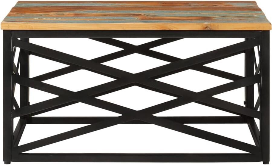 FIONERA Salontafel 68x68x35 cm massief gerecycled hout