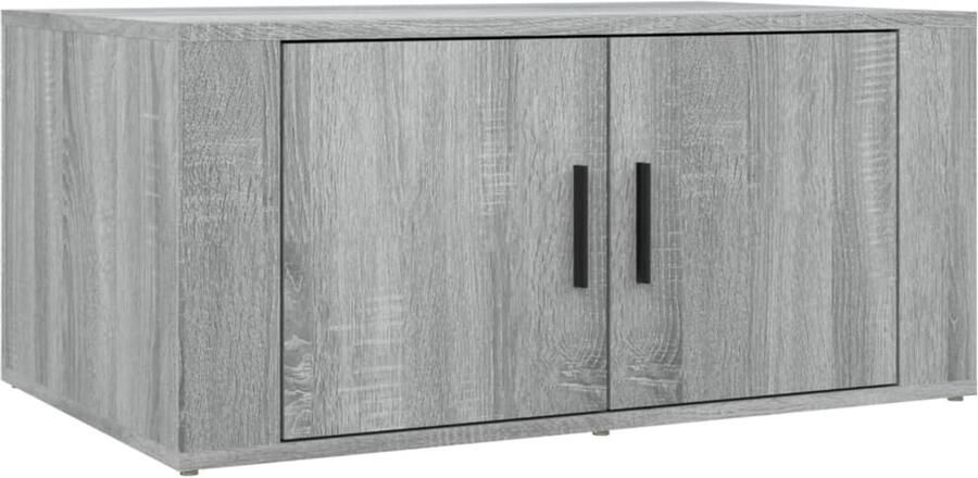 FIONERA Salontafel 80x50x36 cm bewerkt hout grijs sonoma eikenkleurig