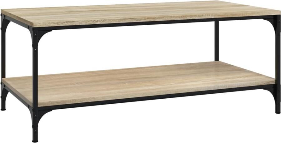 FIONERA Salontafel 80x50x40 cm bewerkt hout sonoma eikenkleurig