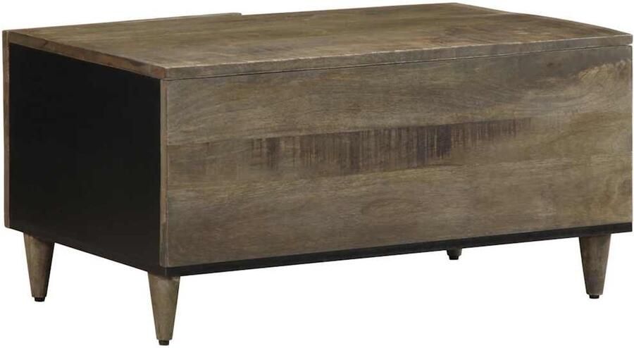 FIONERA Salontafel 80x50x40 cm massief mangohout lichtgrijs