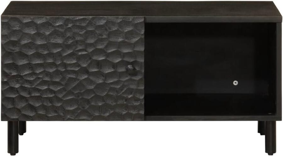 FIONERA Salontafel 80x50x40 cm massief mangohout zwart