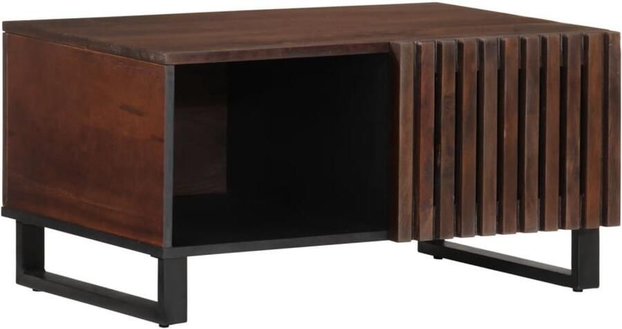 FIONERA Salontafel 80x51x40 cm massief mangohout bruin