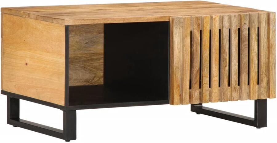 FIONERA Salontafel 80x51x40 cm massief ruw mangohout