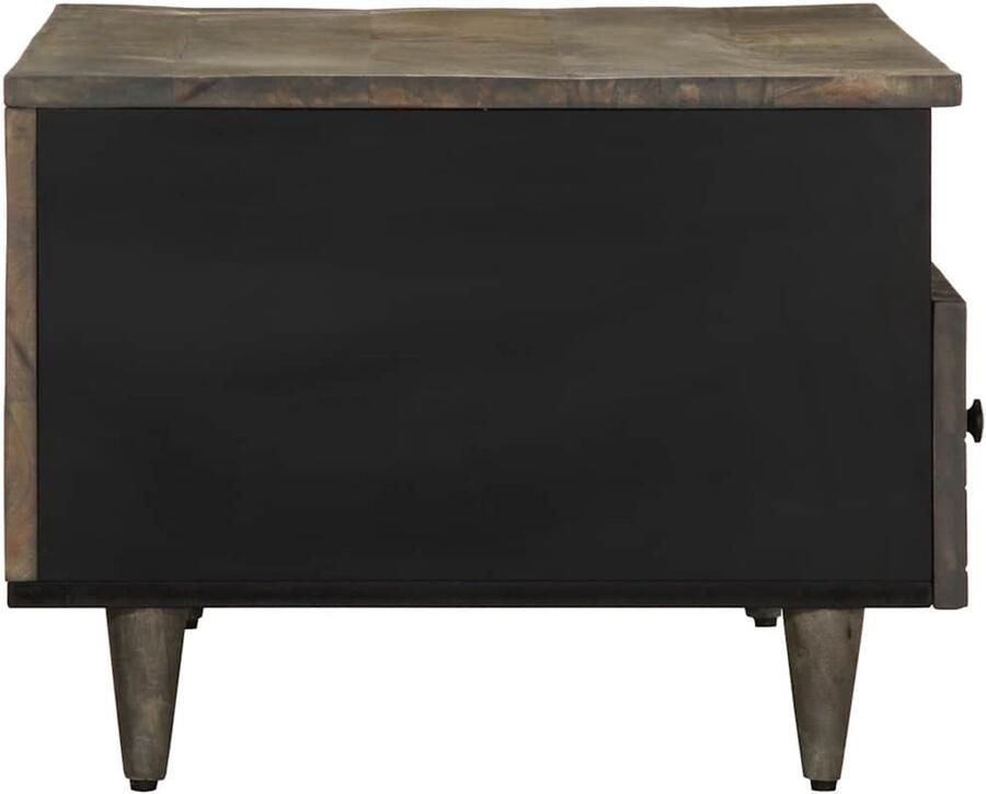 FIONERA Salontafel 80x54x40 cm massief mangohout lichtgrijs