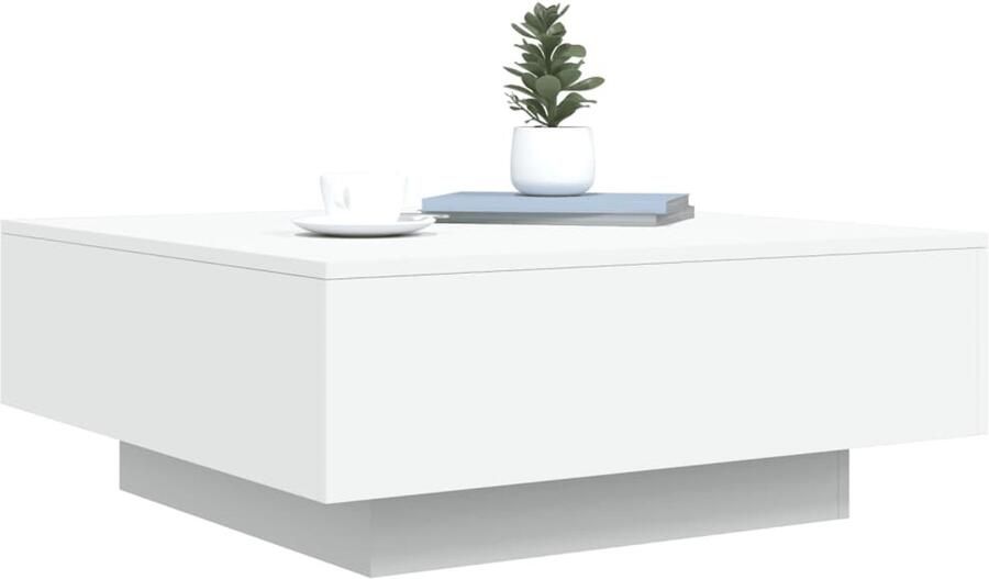 FIONERA Salontafel 80x80x31 cm spaanplaat wit