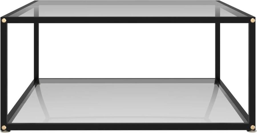 FIONERA Salontafel 80x80x35 cm gehard glas transparant