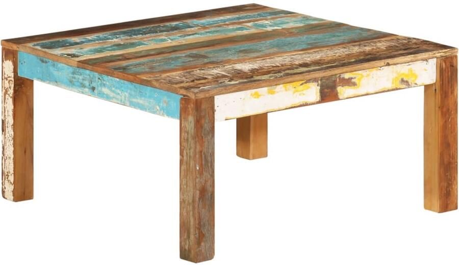 FIONERA Salontafel 80x80x40 cm massief gerecycled hout