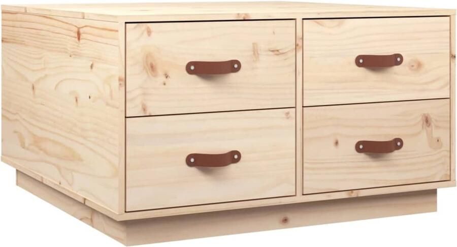 FIONERA Salontafel 80x80x45 cm massief grenenhout