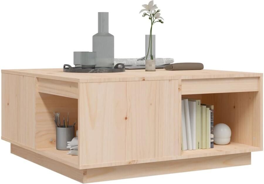 FIONERA Salontafel 80x81x36 5 cm massief grenenhout