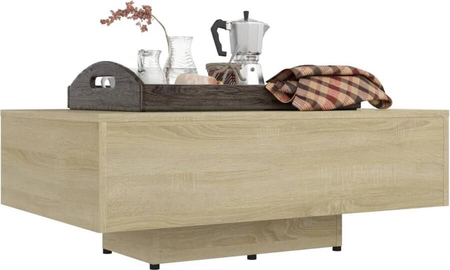 FIONERA Salontafel 85x55x31 cm bewerkt hout sonoma eikenkleurig