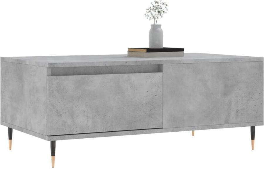 FIONERA Salontafel 90x50x36 5 cm bewerkt hout betongrijs