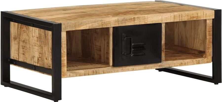 FIONERA Salontafel 90x50x36 cm massief ruw mangohout