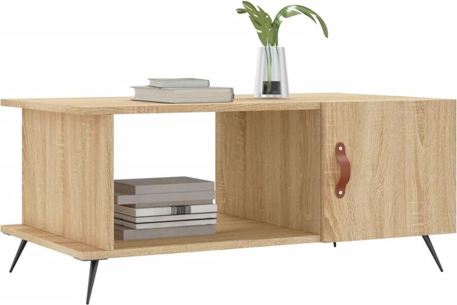 FIONERA Salontafel 90x50x40 cm bewerkt hout sonoma eikenkleurig